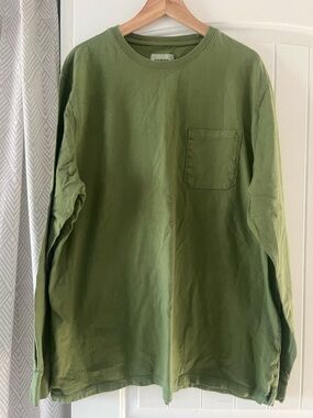 Goodfellow & Co Olive Green Long-Sleeve Pocket Tee